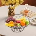 thumbnail image 6 of TISHITA Fruit Basket Wrought Iron Fruit Stand Large Capacity Fruit Vegetable Holder Storage Basket for Kitchen Restaurant Bread Snack Brown L, 6 of 8