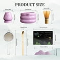 thumbnail image 2 of Eurhowing 7-Piece Matcha Whisk Set, Japanese Matcha Tea Set with Bamboo Whisk, Ceramic Bowl, Scoop & Sifter, Complete Ceremony Kit, Gift, Purple, 2 of 7