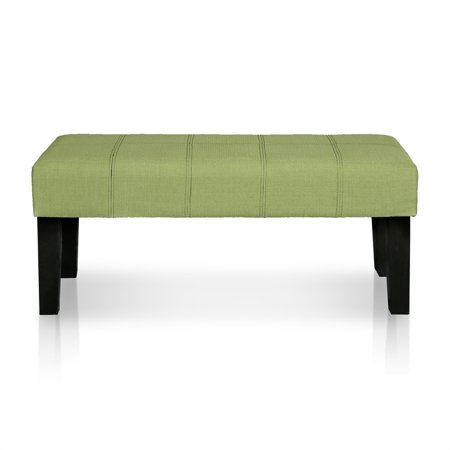 Furniture of America Parcey Contemporary Fabric Padded Bench in Green