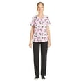 thumbnail image 2 of Disney Mickey Love Surrounds Women’s V-Neck Scrub Top, 2 of 7