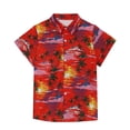 thumbnail image 3 of Tfken Comfy Tops For Boys Soft Daily Wear Travel Lightweight Shirts Short Sleeve Print Graphic Casual Summer Children Trendy Clothes Size 3-4 Years, 3 of 5