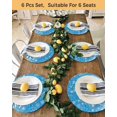 thumbnail image 4 of 15 Inch Round Placemats Set of 4, Blue Christmas Non Slip Heat Insulation PP Table Mats, Snowman Xmas Tree Ball Gifts Winter Washable Place Mats for Kitchen Dining Party Table Decor, 4 of 7