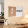 thumbnail image 3 of 2 Pcs Tableau Blanc Magnétique et Tableau en Liège Combinaison Mémo Affichage Photo pour Bureau Maison Étudiant, 3 of 7