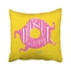 thumbnail image 1 of ABPHQTO Black Beverage Running Donut in Retro Style Lettering Take with You Drawing on Yellow Cafe Funda de almohada 45x45 cm, 1 of 1