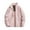 Pink, variant on Wrtxtat Track Jackets for Men Full Zip Mock Neck Wind Resistant Coat with Pockets Autumn Warm Midweight Polar Fleece Solid Color Tops Gray M