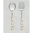 thumbnail image 4 of Yo Treasure Tiramisu Mother-of-Pearl Stainless Steel Ivory Gold Salad Server Set, Pack of 2, 4 of 4