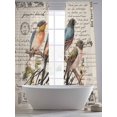 thumbnail image 5 of Country Birds Sheer Curtains 96 Inch Length 2 Panels Set for Living Room/Bedroom, Envelope Postmark Vintage Farmhouse Botancial Curtain Sheers Drapes Rod Pocket Curtains Window Treatment 52''x96''x2, 5 of 7
