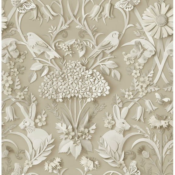 Fine Decor Fae Neutral Woodland Wallpaper