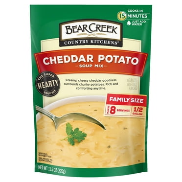 Bear Creek Country Kitchens Cheddar Potato Soup Mix, 8 Servings, Shelf-Stable, 11.5 oz Pouch