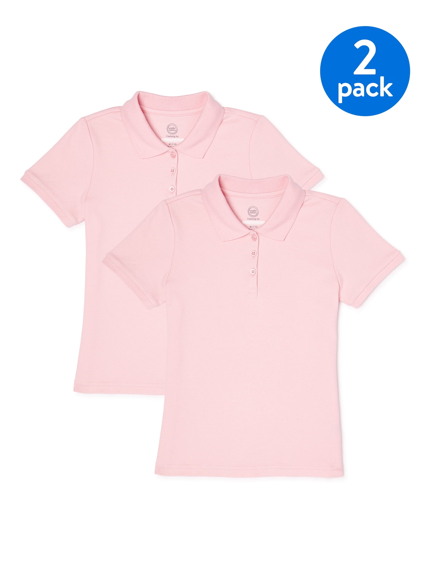 IZOD Girls Juniors Uniform Short Sleeve Interlock Polo 
