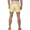 thumbnail image 3 of NOMADIC NOOK Men's Tie Dye Printed Elastic Waistband Vacation Swim Trunks 2 Pack, 3 of 5