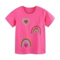 thumbnail image 2 of KyCheLot Toddler Girls Clothes Cute Patterned Short Sleeve Casual Daily Shirt Summer Tee for 2-8 Years, 2 of 6