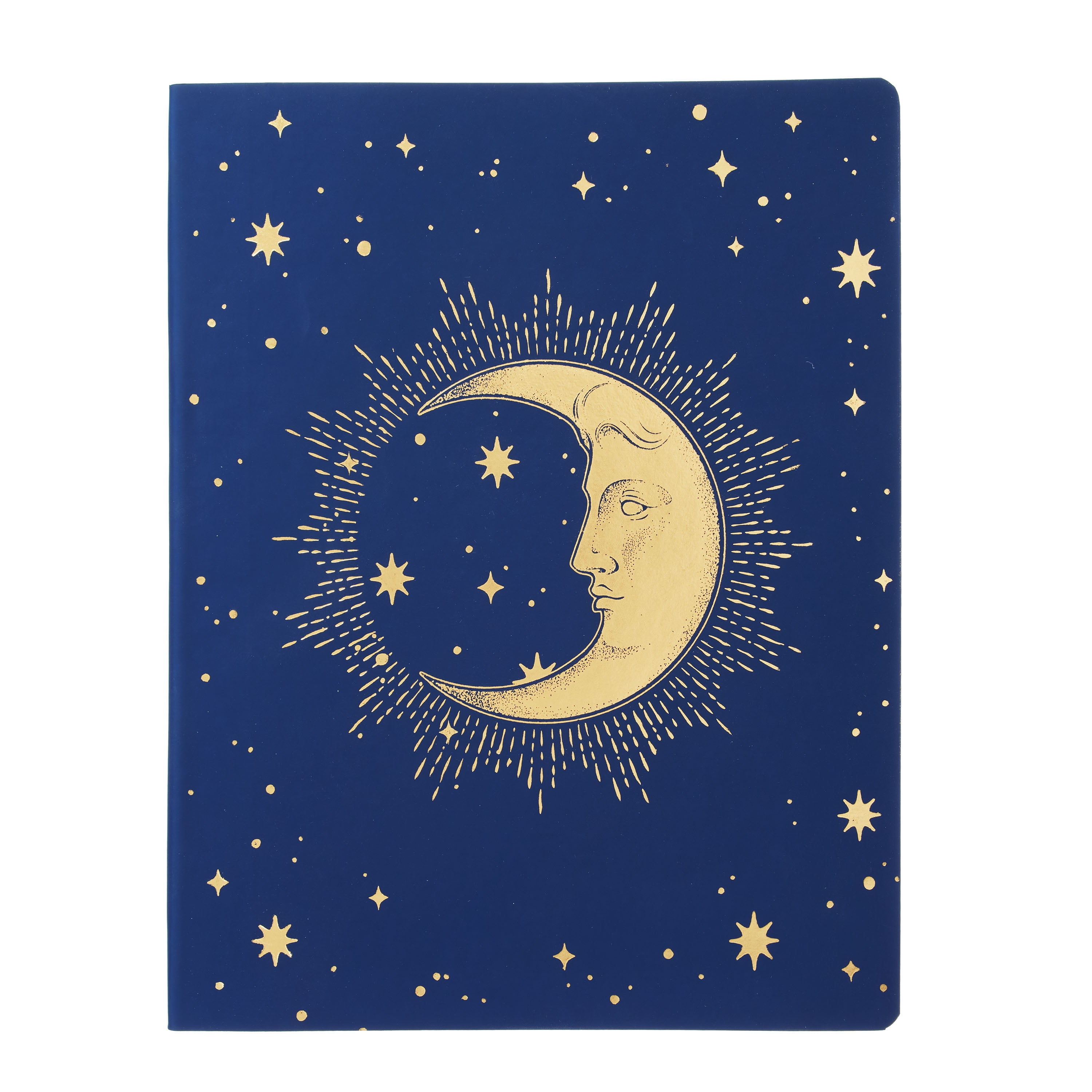 Pen + Gear Soft Cover Journal, 11x8.5 in, Gold Foil Edges, 96 Sheets, Blue, Soft Touch Polyurethane