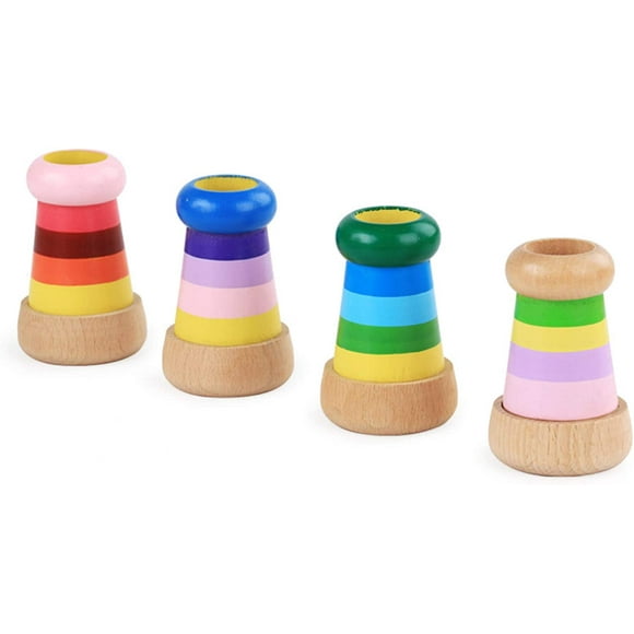 4pcs Magic Bee Eye Polyprism Effect Wooden Magic Kaleidoscope for - Mini Kaleidoscope - Polygon Prism