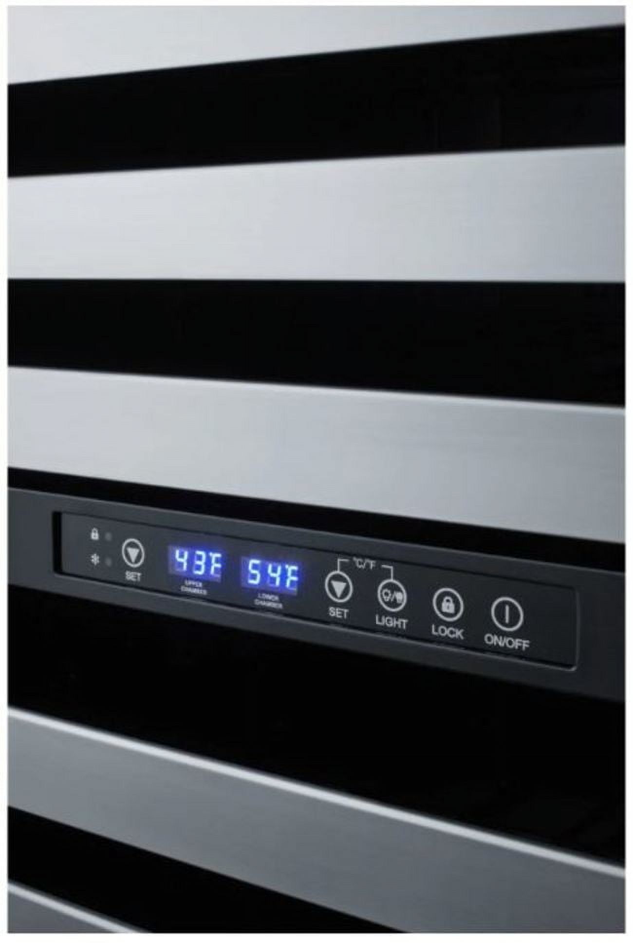Summit Appliance ALWC532PNR 31.63 x 23.5 x 23.38 in. Built-In Under-Counter ADA Compliant Dual Zone Wine Cellar, White cabinet