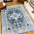 thumbnail image 2 of 8x10 Blue Medallion - Non - slip & Wrinkle - free - High - use Areas - Blend Classic & Bohemian, 2 of 2