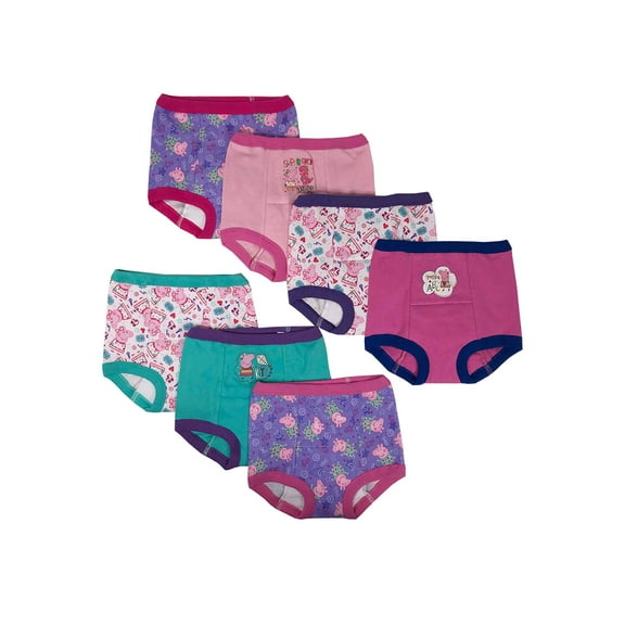 Peppa Pig Girls' Toddler 7-Pack, Peppa Assorted 2T