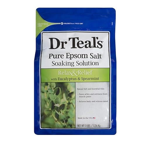 Dr Teal's Solution de Trempage au Sel d'Epsom avec Eucalyptus Menthe Verte, 48 Oz (Emballage Peut Varier)