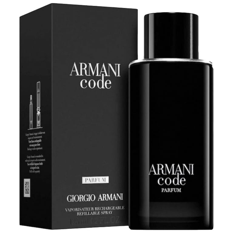 Giorgrio Armani Code Parfum Vaporisateur Rechargeable Spray, 4.2 oz