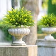 thumbnail image 5 of Zukuco 8 Bundles Artificial Plants Outdoor Faux Lavender Flowers Fake Monkey Grass UV Resistant Plastic Greenery Plants for Garden Home Porch Window Patio Hanging Planter Indoor Decor (Yellow), 5 of 7