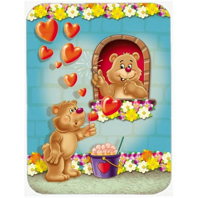 Carolines Treasures APH3815LCB Teddy Bear Romeo & Juliet Love Glass Cutting Board, Large