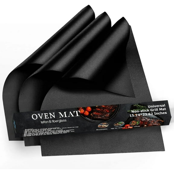 MorexLab Oven Liner 16 x 24 Inch Thick Heavy Duty Non Stick Teflon Baking Mat, 3 Count