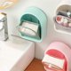 thumbnail image 4 of Punch-Free Storage Box Wall-Mounted Organizer Wall Mounted Flip Adhesive Cosmetic Cotton Swab Holder Home, 4 of 5