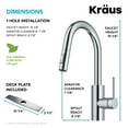 thumbnail image 6 of KRAUS Oletto Single Handle Pull Down Kitchen Faucet with QuickDock Top Mount Installation Assembly in Chrome, 6 of 8