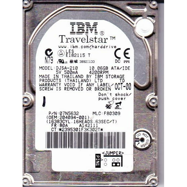 Djsa 210 Pn 07n5632 Mlc F Ibm 10gb Ide 2 5 Hard Drive Walmart Com Walmart Com