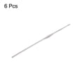 thumbnail image 3 of Uxcell 0.04 inch Crochet Hook Knitting Needles for DIY Craft Yarn Stainless Steel Silver Tone 6pcs, 3 of 5