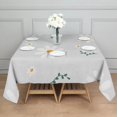 thumbnail image 6 of 52x52in(132x132cm) Square Tablecloth, Waterproof Polyester Table Cover, Wrinkle Resistant & Washable Fabric for Dining, Kitchen, Picnic, Daisy Flowers Print, 6 of 6