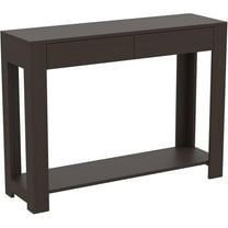 Pemberly Row 40"L 2-Drawers 1-Shelf Console Table in Cappuccino