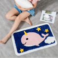 thumbnail image 3 of Alfombras de baño Narwhal Ballena Alfombra de baño para baño Antideslizante Suave Absorbente Lavable a máquina, Ducha Baño Decoración Alfombra de baño, 20x31.4 pulgadas, Rosa Xemadio CZJJ-XM68-2, 3 of 4