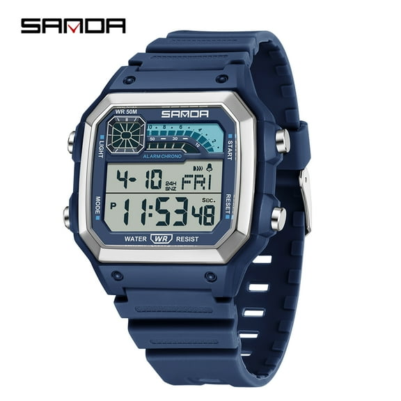 Sanda Men's Watches Sports Outdoor Waterproof Military Wrist Watch Date Multi Function Tactics LED Alarm Stopwatch