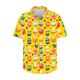 thumbnail image 3 of Blusas y camisas de manga corta con cuello en V Camisa estampada de Pascua para hombre Camisa abotonada Top de poliéster para hombre, 3 of 4