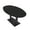 Black Cypress w/Matte Black Base no Electric, variant on 5Ft Conference Room Table With Metal Base Boat Oval Shape w/Electric