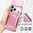 thumbnail image 7 of Compatible with iPhone 17 Pro Phone Case,With Sliding Camera Cover,2-in-1 Heavy Duty Design,Rugged Non-Slip Shockproof Anti-Scratch Protection Anti-fall Durable Phone Case,Pink, 7 of 7