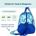 thumbnail image 3 of Wildkin Kids Overnighter Duffel Bag for Boys & Girls, Features Two Carrying Handles and Removable Padded Shoulder Strap, BPA & Phthalate Free (Confetti Blue), 3 of 7