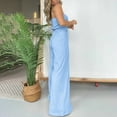 thumbnail image 4 of Off Shoulder Jumpsuit Women Plus Size Striped Strapless Jumpsuits Drawstring High Waisted Jumpsuits Rompers with Pockets, 4 of 5