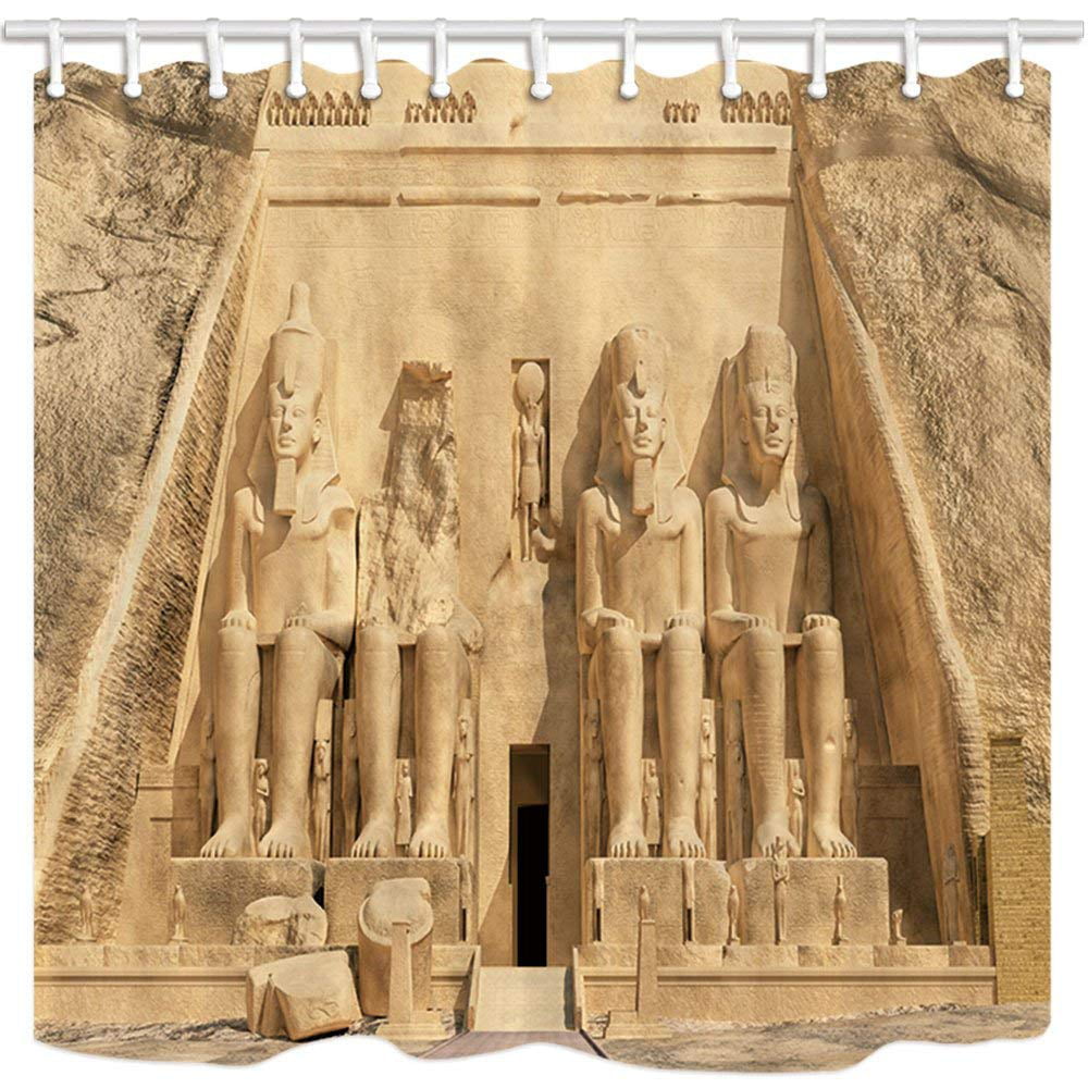 Ancient Egyptian Temple with columns and mural Shower Curtain Fabric & 12hooks 