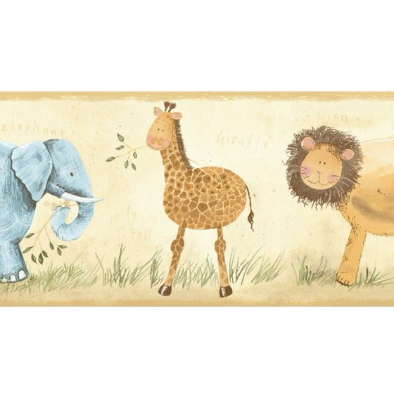 879261 Kids Safari Animals Wallpaper Border