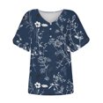 thumbnail image 4 of Summer Fashion 2026 Womens Tops Short Sleeve Cotton Womens Blouses Dressy Casual Petite T Shirts For Women V Neck, 4 of 4