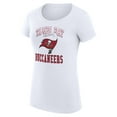 thumbnail image 2 of Women's G-III 4Her by Carl Banks White Tampa Bay Buccaneers Super-Slim Fit Lightweight Team Logo Graphic T-Shirt, 2 of 5