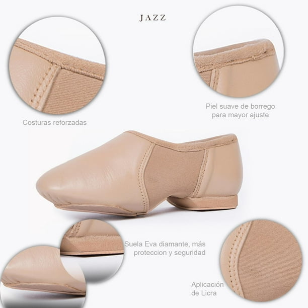 Zapatilla Jazz Para Nina Y Dama Tallas 15 28.5 beige 16.5 Damaris Alberlui Zapatilla de Jazz Bodega Aurrera en linea