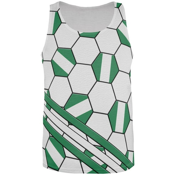 World Cup Nigeria Soccer Ball All Over Mens Tank Top Multi X-LG