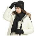 thumbnail image 2 of FAHXNVB Winter Beanie Hat Scarf Gloves Set for Men and Women, 3PCS Warm Thermal Knitted Fleece Lined Hats Touchscreen Gloves and Long Scarf Sets, 2 of 4