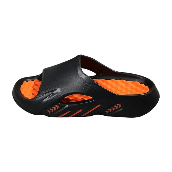 Otqutp Mens Sport Sandals Closed Toe Cutout Design Slip-On Shoes Casual Summer Lightweight Pool Shower Beach Slippers