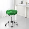thumbnail image 7 of Lsque Shiny round green sequins Pattern Round Bar chair cushion covers Velvet Fabric Premium Comfort Protects from Scratches and Stains for 14-17 Inch Chair-12 inch, 7 of 7