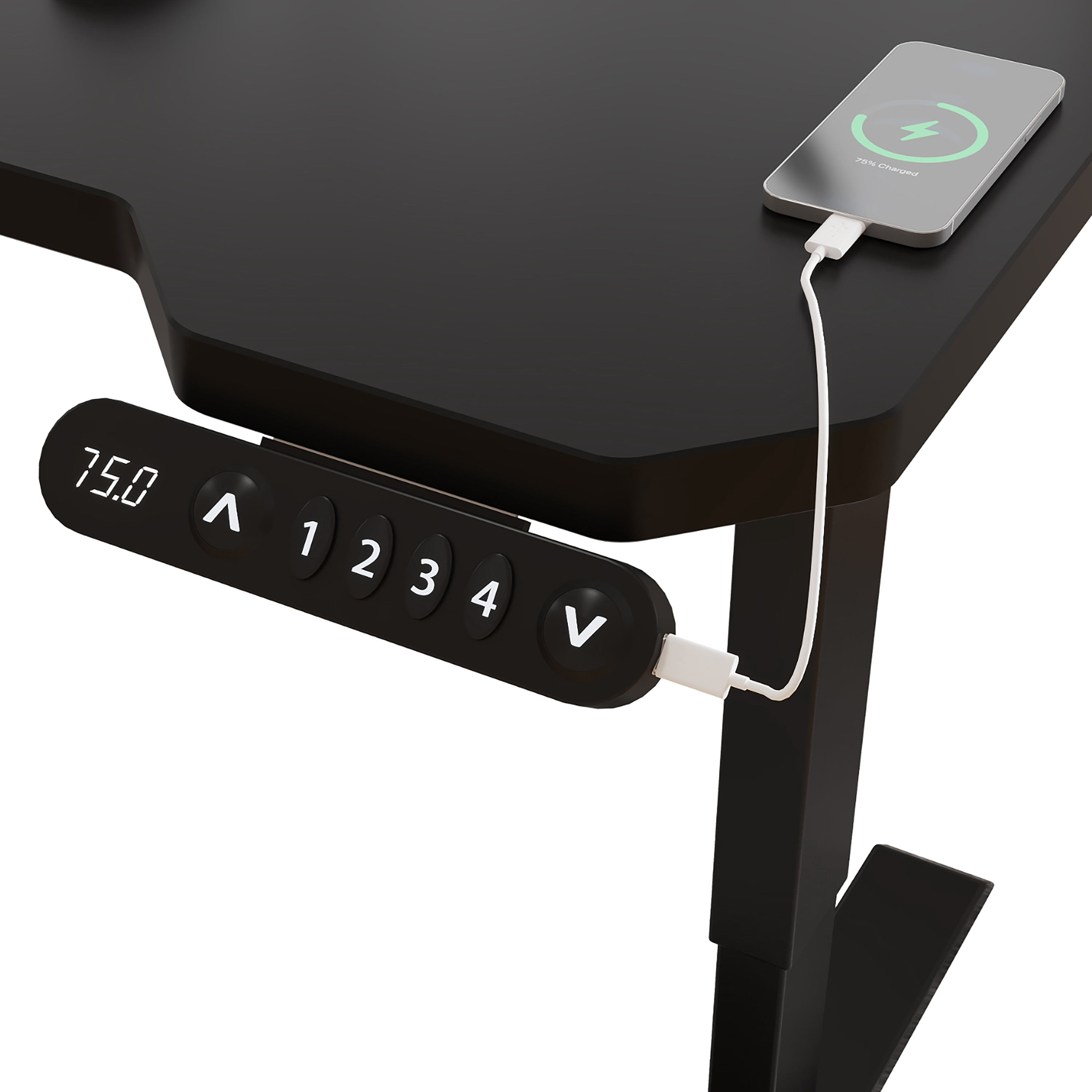 Electric L Shaped Standing Desk 59 Inch, Height Adjustable Corner Desk, Sit Stand L Computer Desk for Office with 4 Memory Presets, Under Desk Cable Basket, Side Hooks, Home Office Workstation, Black