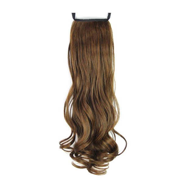 Soidarity Clip natural de la cola de caballo del cordón de las mujeres en el pedazo del pelo rizado de las ondas del pelo Cuidado del cabello lino